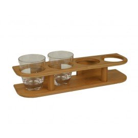 BAMBOO MARINE Support bois bamboo 4 verres Ø 77 mm